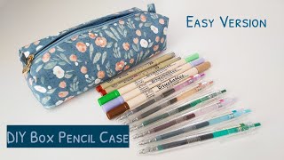 How to sew a box pencil case | DIY pencil pouch | a zippered box pouch | easy for beginners