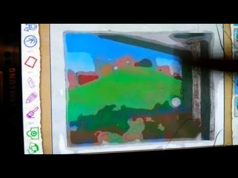 Adil Assif. A view from my actual terrace. Pastel