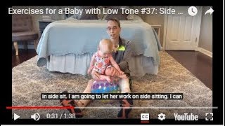 Exercises for a Baby with Low Tone #41: Side Sitting on a Ball