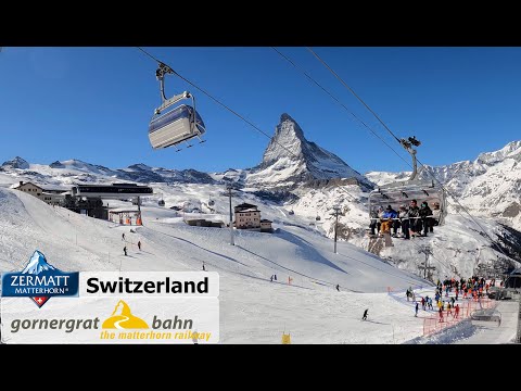 Gornergrat bahn Matterhorn Railway, ZERMATT Switzerland, Full Train Journey • 4K hdr 60fps Video