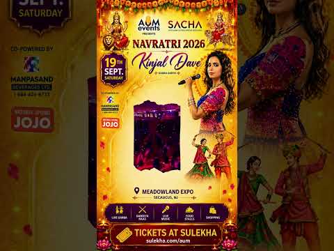 Kinjal Dave LIVE in New Jersey | Biggest Garba Night of Navratri 2026