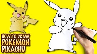 How to draw Pokemon Pikachu - Easy step-by-step drawing lessons for kids
