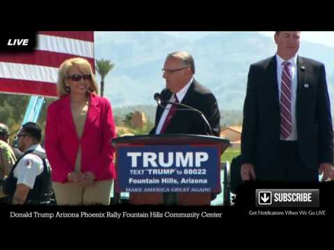 Sheriff Joe Arpaio Speech At Donald Trump Rally Phoenix Arizona