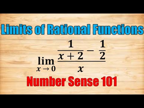 Limits of Rational Functions (Fractions and Square Roots) - Number Sense 101