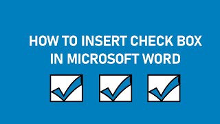 How to Insert Checkbox in Word - Make a Checklist in Word
