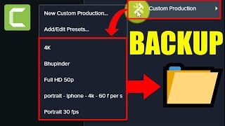 How to Backup Camtasia Custom Production