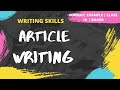 Article Writing | How to write an Article | Format | Example | Exercise | Writing Skills