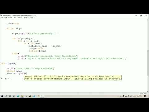Banking Project In Python Using Dictionary 2