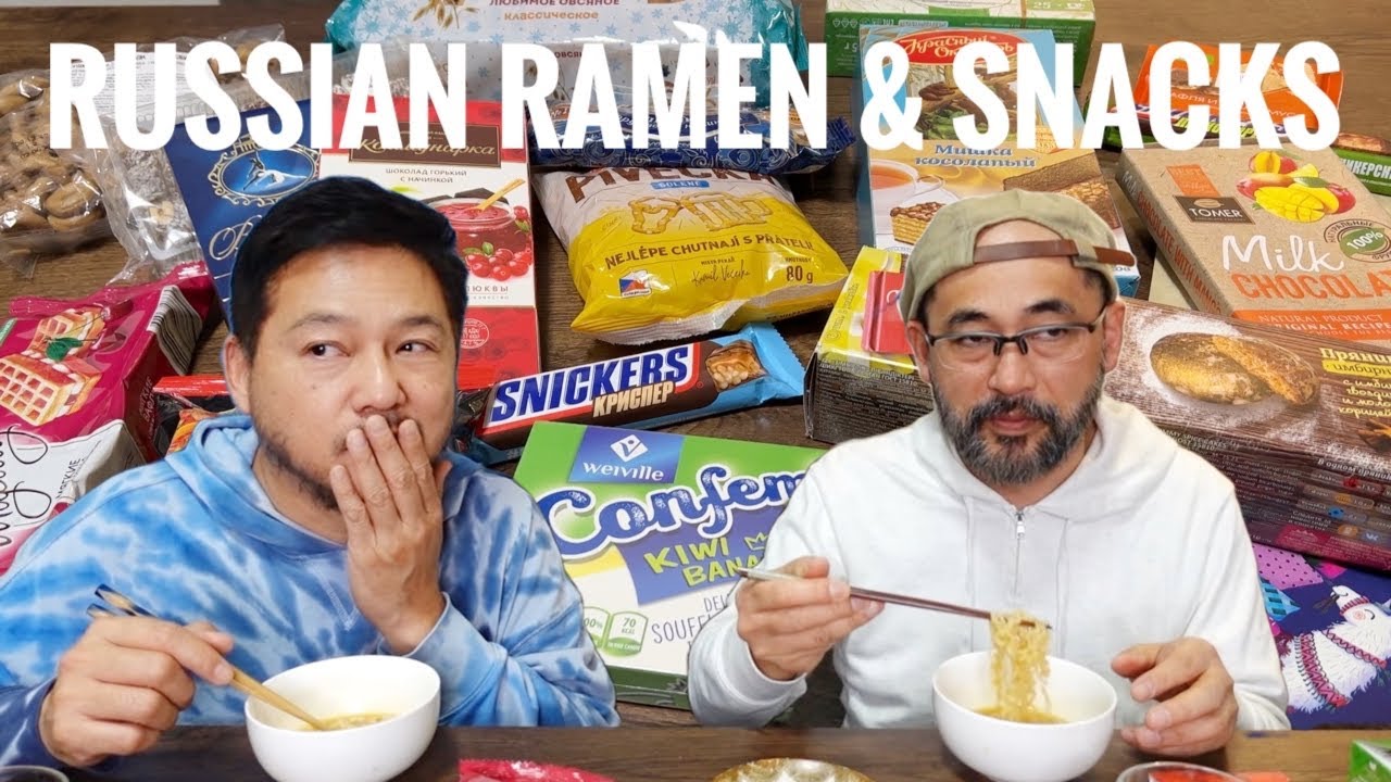 Trying Russian Ramen & Snacks
