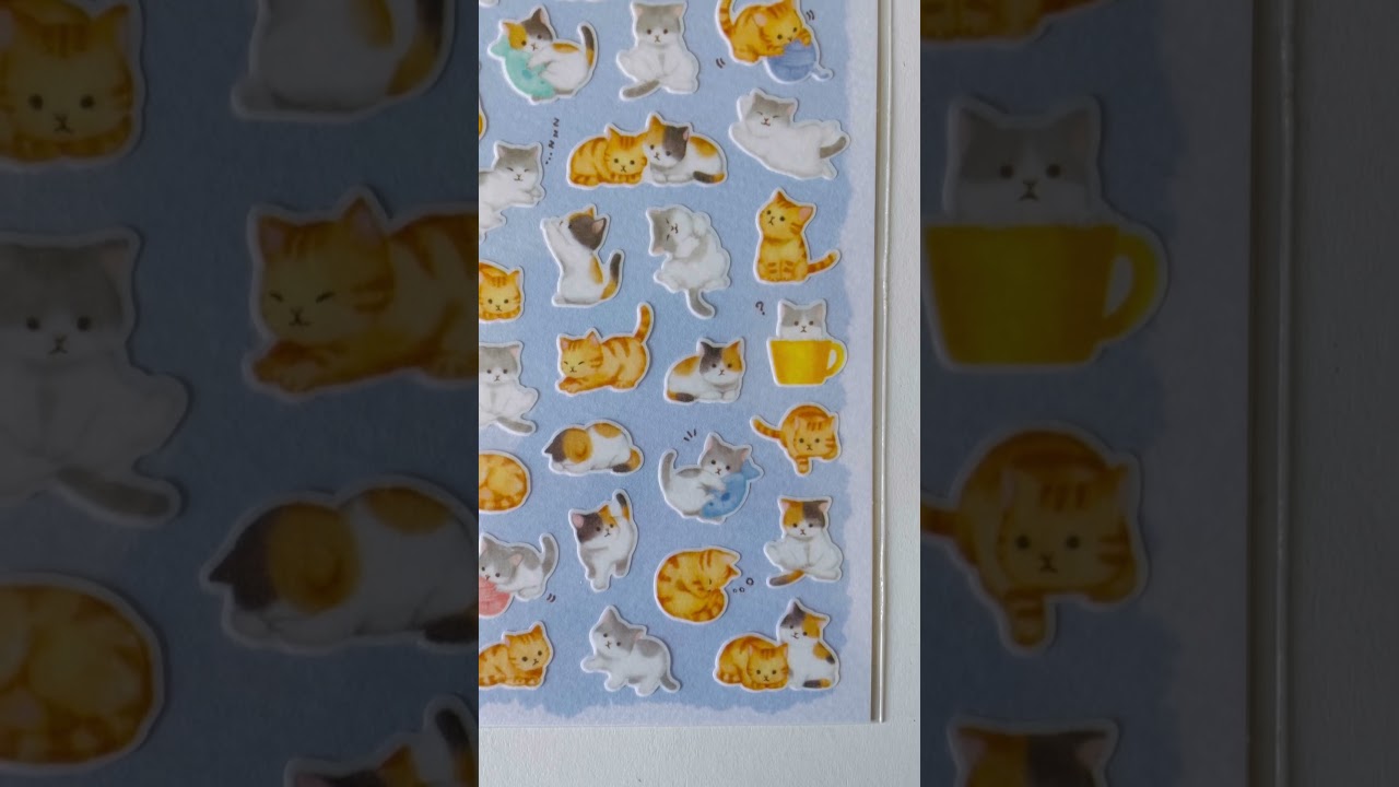 Japan Mind Wave Neko Cats Stickers 🐈 #japan #mindwave #cat #stickers #neko #journaling #kawaii
