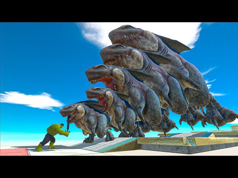 5 Levels of DINOSHARK - Animal Revolt Battle Simulator
