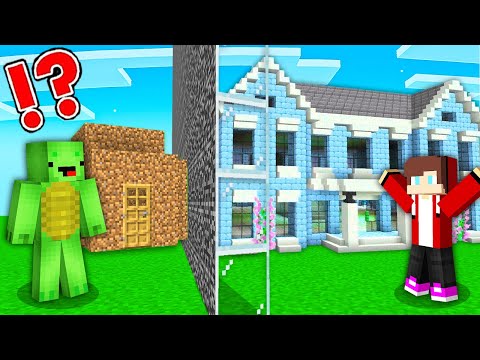 Mikey vs JJ MANSION House Battle In Minecraft - Maizen