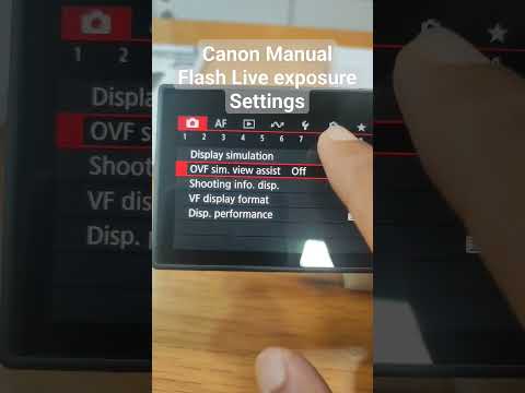 Canon EOS R Series Manual Flash setting for Live view. #canon #canonphotography #flashphotography