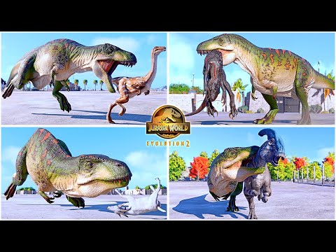 Acrocanthosaurus All Perfect Animations & Interactions 🦖 Jurassic World Evolution 2 - Dinosaurs JWE