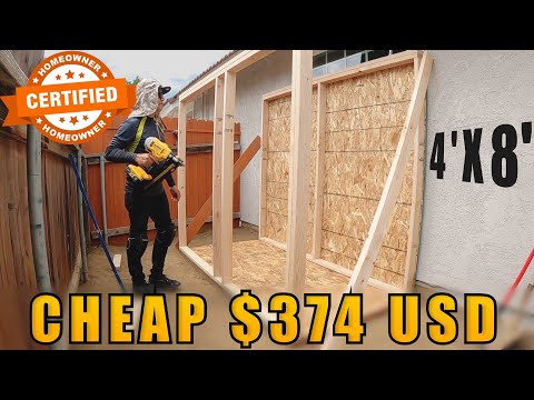 How to build a simple 4 'x 8' storage shed under $380 dollars
