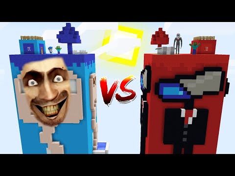 SKİBİDİ TUVALET KULE EV VS KAMERA ADAM KULE EV 😱 - Minecraft