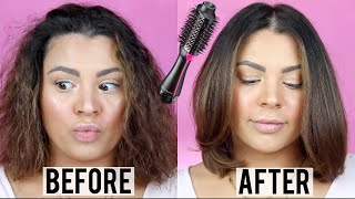 EASY SALON BLOWOUT AT HOME | REVLON ONE STEP HAIR DRYER TUTORIAL