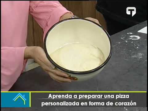 Aprenda a preparar una pizza perzonalizada en forma de corazón