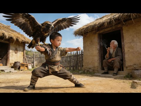 Kung Fu Film!5-year-old talented boy trains under a master and masters the ultimate Eagle Claw skill