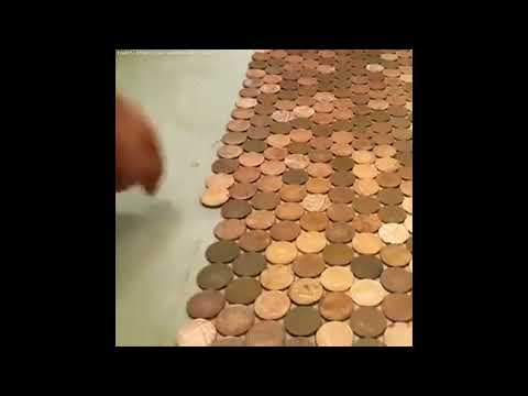 Podlaha z 27 000 mincí