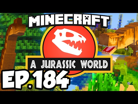 Jurassic World: Minecraft Modded Survival Ep.184 - HERB DINOSAURS, EXCAVATION CAVE! (Dinosaurs Mods)