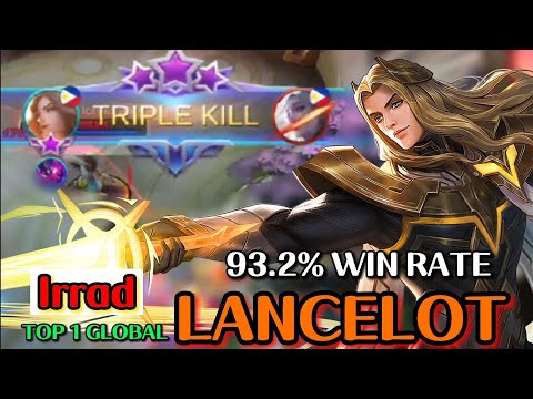 93.2% WIN RATE LANCLOT!!TOP 1 GLOBAL LANCELOT BY Irrad-MLBB