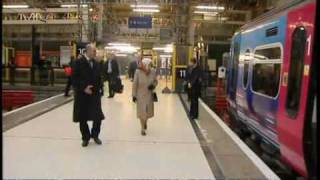 HM Queen Elizabeth II boarded on ORDINARY train