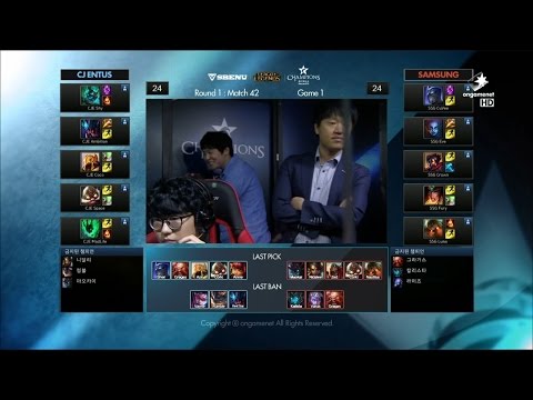 CJ vs SSG Game 1 Highlights - CJ ENTUS vs SAMSUNG GALAXY - Week 6 LCK Champions Korea Summer 2015