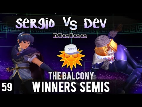 Melee @ The Balcony 59 - Winners Semis ft. Sergio (Marth) vs. Devastation (Sheik)