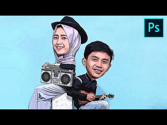 3d caricature using Adobe Photoshop tutorials by Amdan Graphic studio