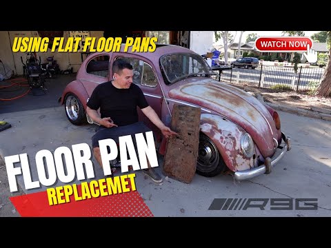 VW Beetle Easy Install Floor Pan Replacement using Flat Pans - Oval Bug