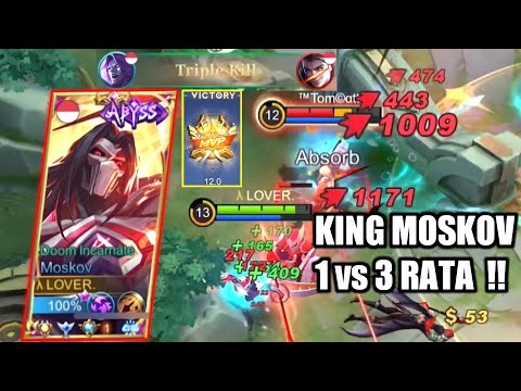 TOP GLOBAL MOSKOV DI GANK 3 ORANG LANGSUNG RATA !! LIFESTYLE MOSKOV ANTI GANKING - MOBILE LEGENDS
