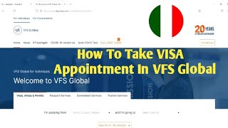 How to take visa appointment in VFS global || Italian visa appointment procedure in vfs centre