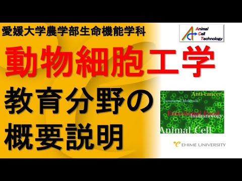 生命機能学科 0007　動物細胞工学教育分野の概要説明　PART1