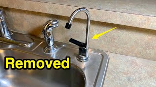 How to remove old kitchen RO water system faucet.