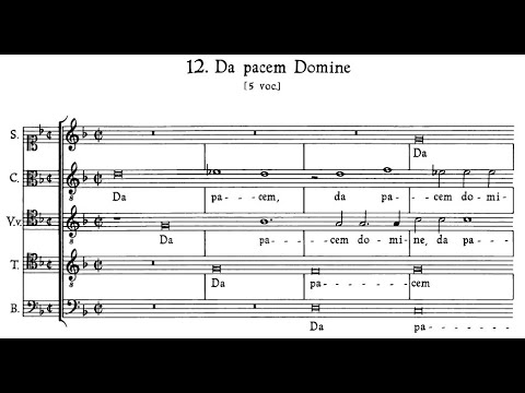 Orlande de Lassus - Motet: Da Pacem Domine, LV 957. {w/ score.}