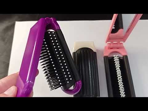 ESPELHO DE BOLSA COM MINI ESCOVA DE CABELO RETANGULAR