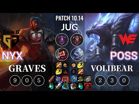 GEN Nyx Graves vs WE Poss Volibear Jungle - KR Patch 10.14
