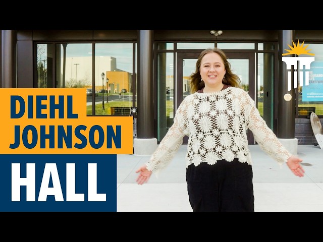 Thumbnail for video titled: Welcome to Diehl Johnson Hall! | Dorm Tour