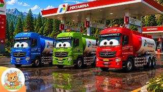 Download lagu Truk Tolong Splash Splash Splash 🚛🚨 - Lagu Anak Balita Lucu Animasi 3d | Roda Roda Bus Berputar mp3