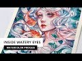Inside Watery Eyes Watercolour Process Speedpaint By Margaret Morales