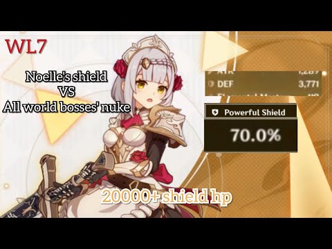 Noelle Shield VS World Boss Nukes | Genshin Impact