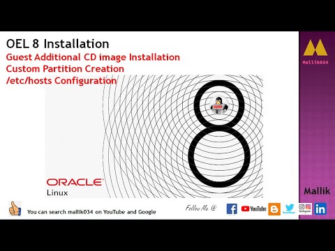 05 OEL 8 Installation with Custom Partition | Guest Additional Installation and etc hosts Config