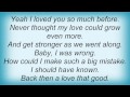 Jennifer Hanson - Baby I Was Wrong Lyrics