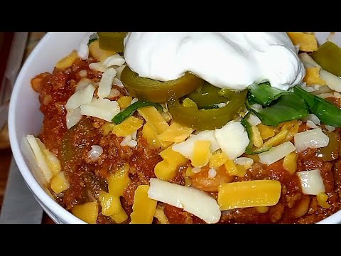 Thick and Hearty Beef Chili #chili recipe 