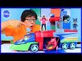 CATBOY HELPS RYAN'S MOMMY DEFEAT SCIENTIST ROMEO WITH PJ MASKS HEADQUARTER PLAYSET!