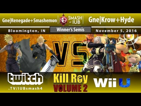 Kill Roy: Volume 2 - Sm4sh Doubles - WInners Semis - Gne Renegade+Smashemon vs Hyde+Gne Krow