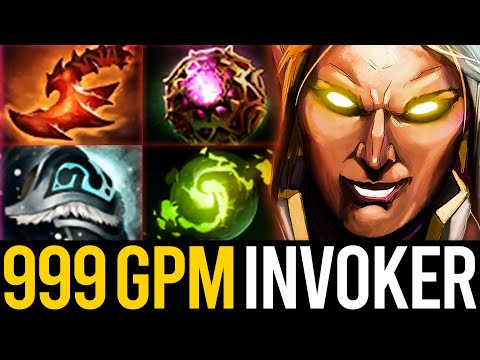 999 GPM!! Crazy Invoker PERFORMANCE Game vs Arc Warden Mid | Dota 2 Invoker