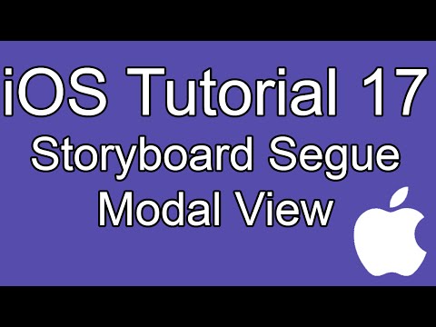 iOS tutorial- Part 17- Modal Segue, Connect View Controllers