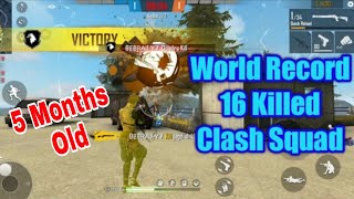 FreeFire Best Clash Squad Match 16 Kill  FreeFire 